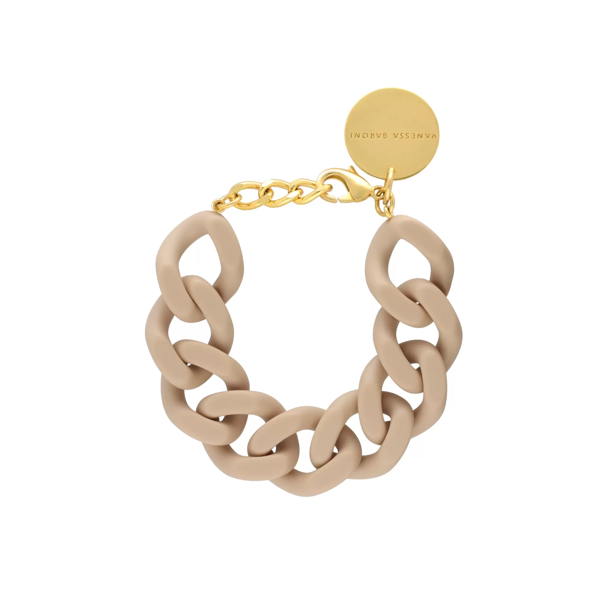 Best Sale Vanessa Baroni Flat Chain Bracelet Matt Beige