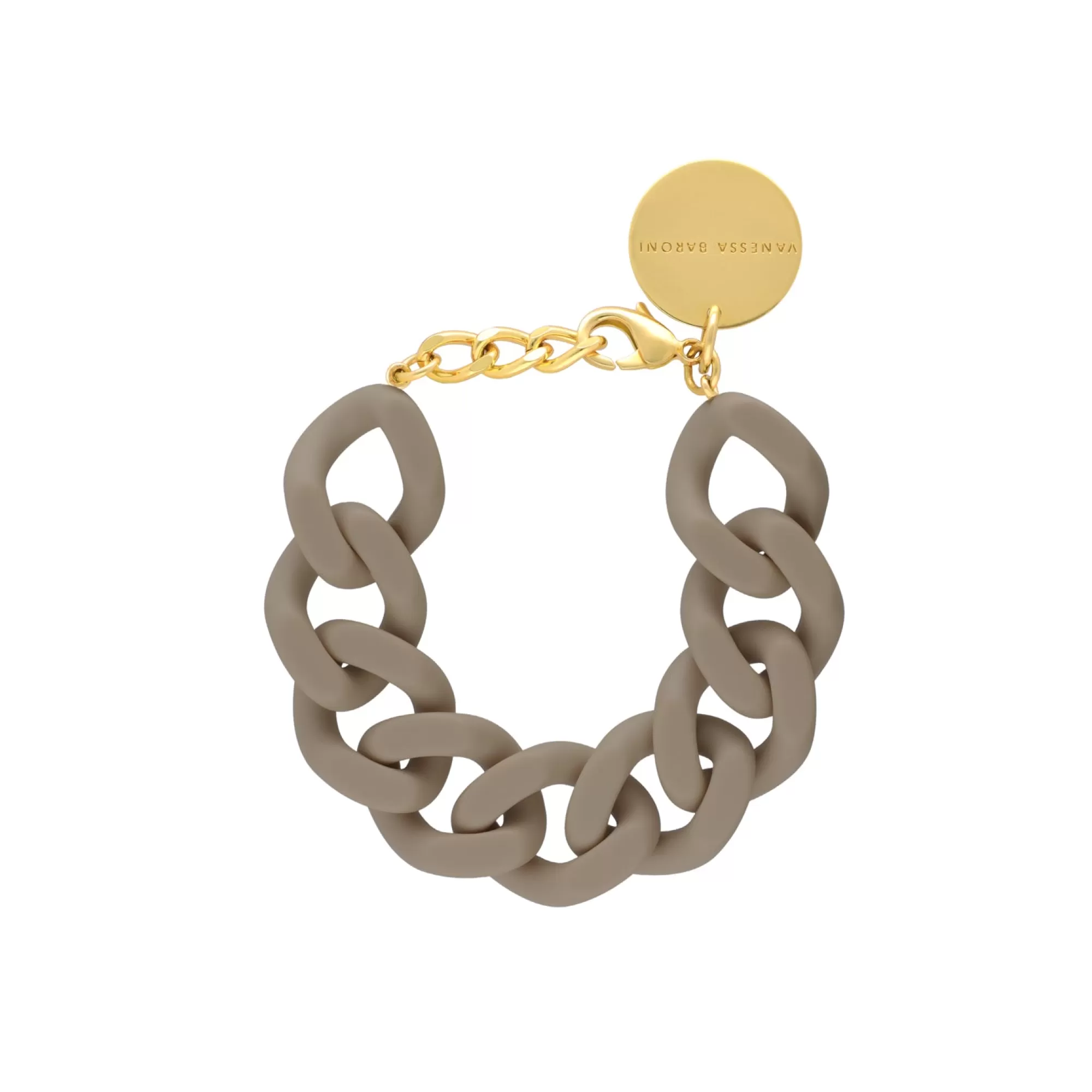 Best Vanessa Baroni Flat Chain Bracelet Matt Light Taupe