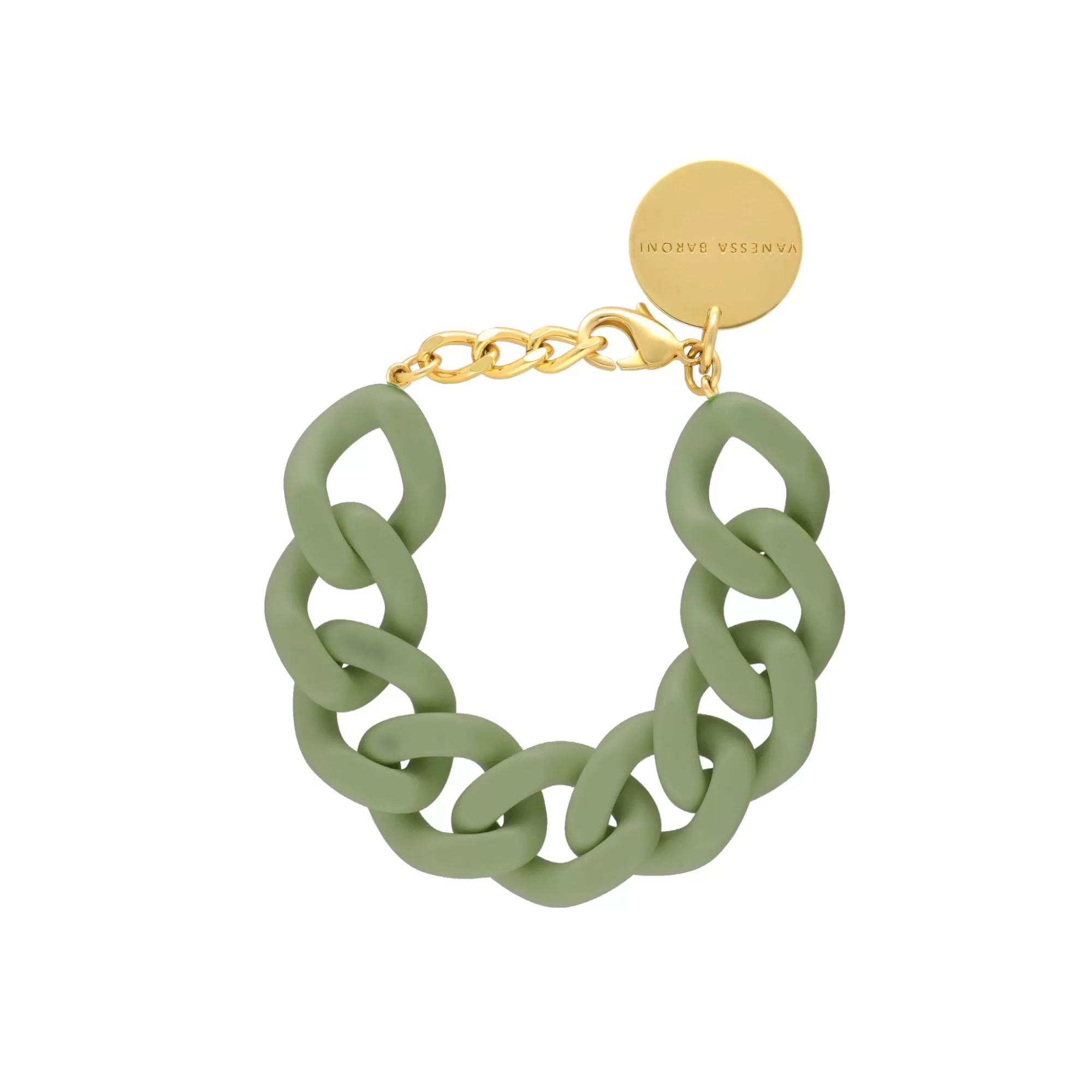 Cheap Vanessa Baroni Flat Chain Bracelet Matt Mint