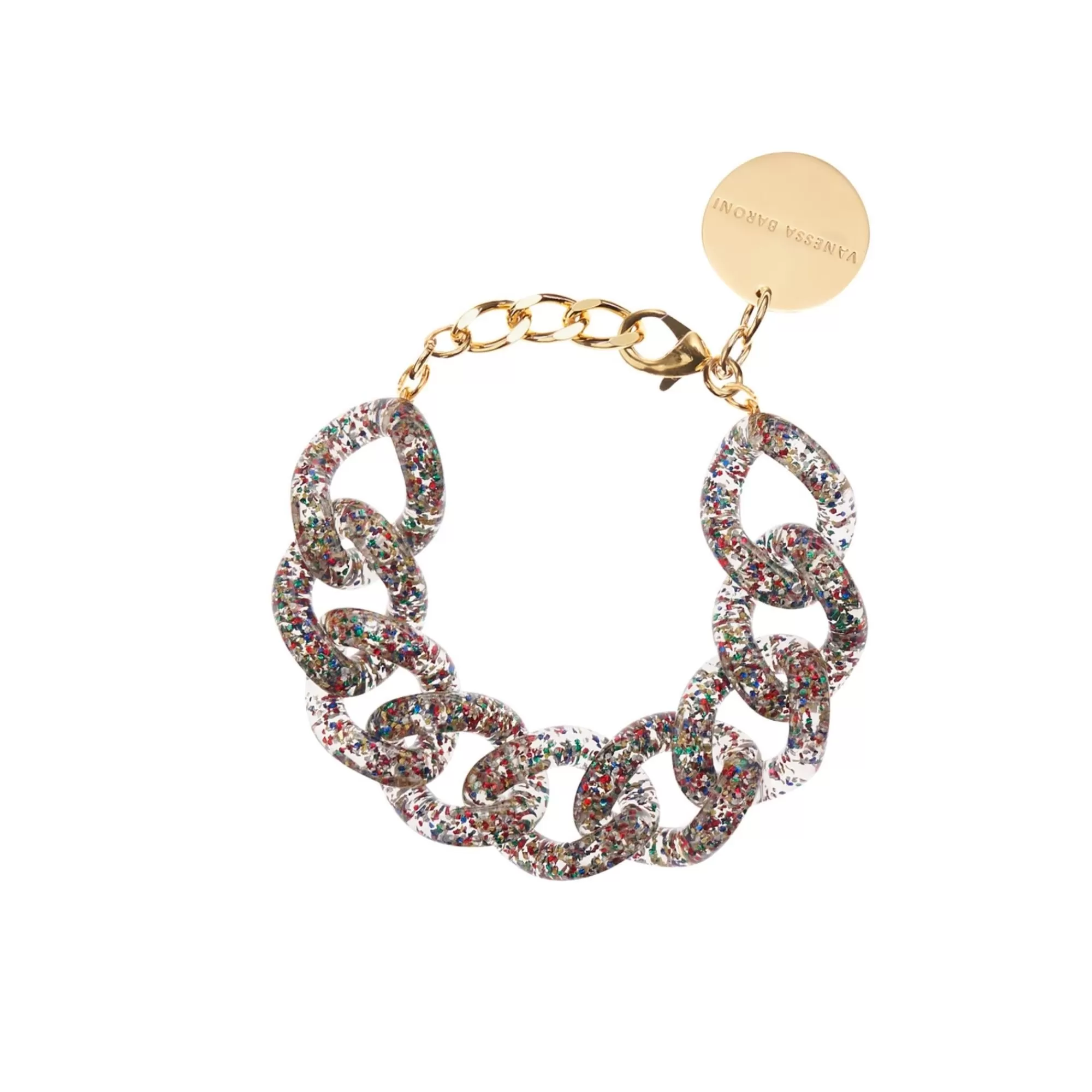 Online Vanessa Baroni Flat Chain Bracelet Multi Glitter