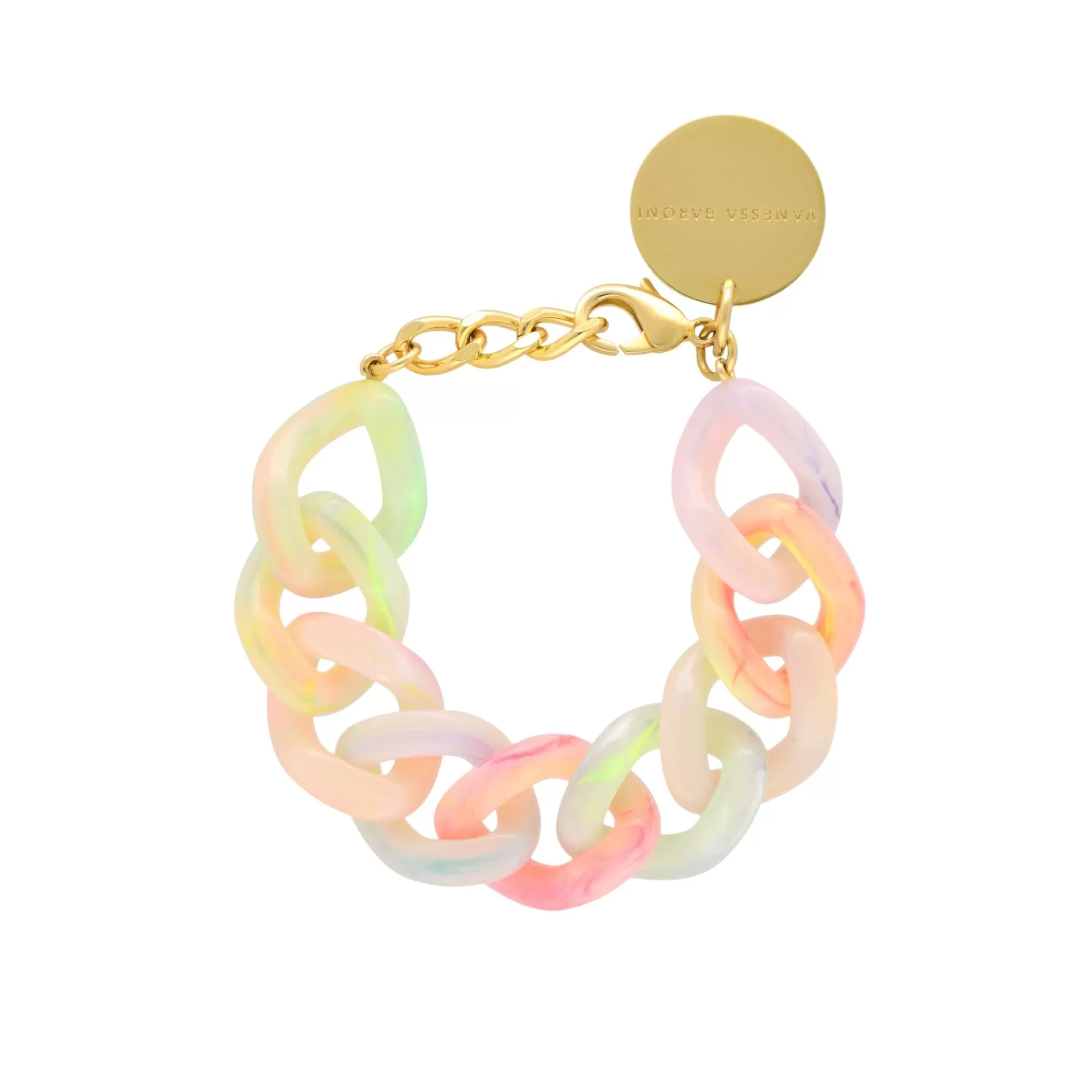 Best Sale Vanessa Baroni Flat Chain Bracelet Neon Rainbow