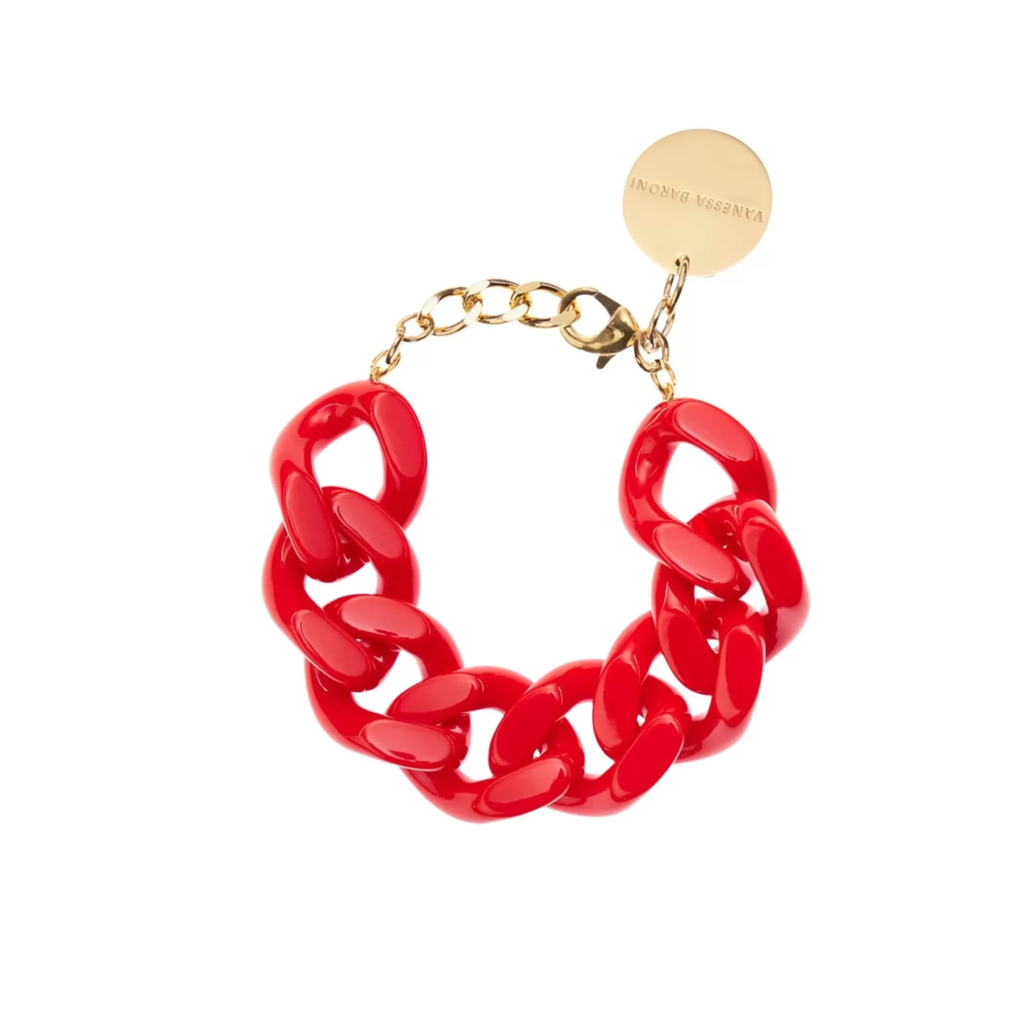 Clearance Vanessa Baroni Flat Chain Bracelet Red