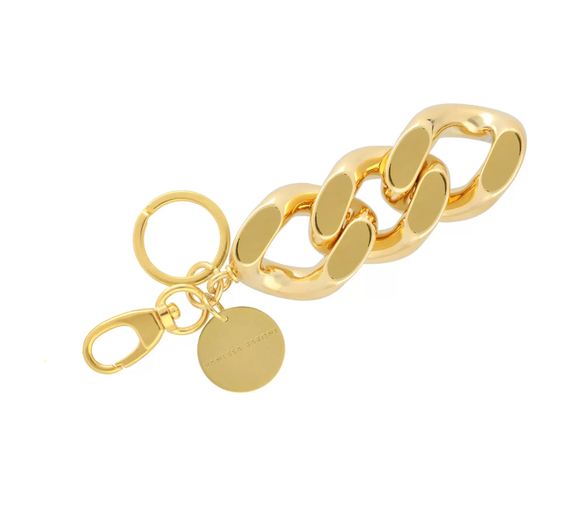 Outlet Vanessa Baroni Flat Chain Key Ring Gold