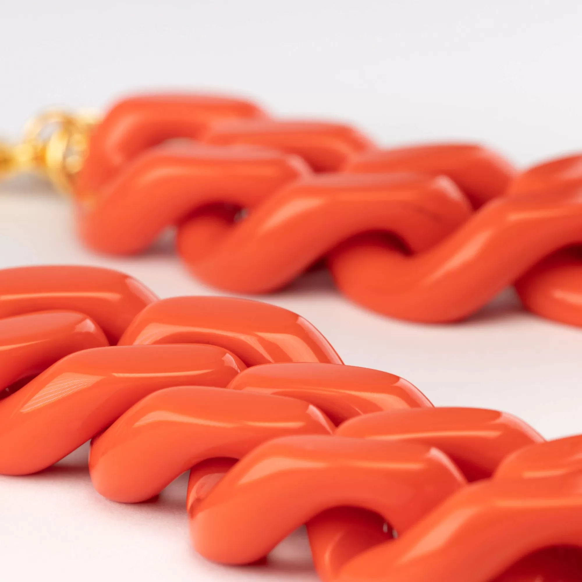 Outlet Vanessa Baroni Flat Chain Necklace Coral