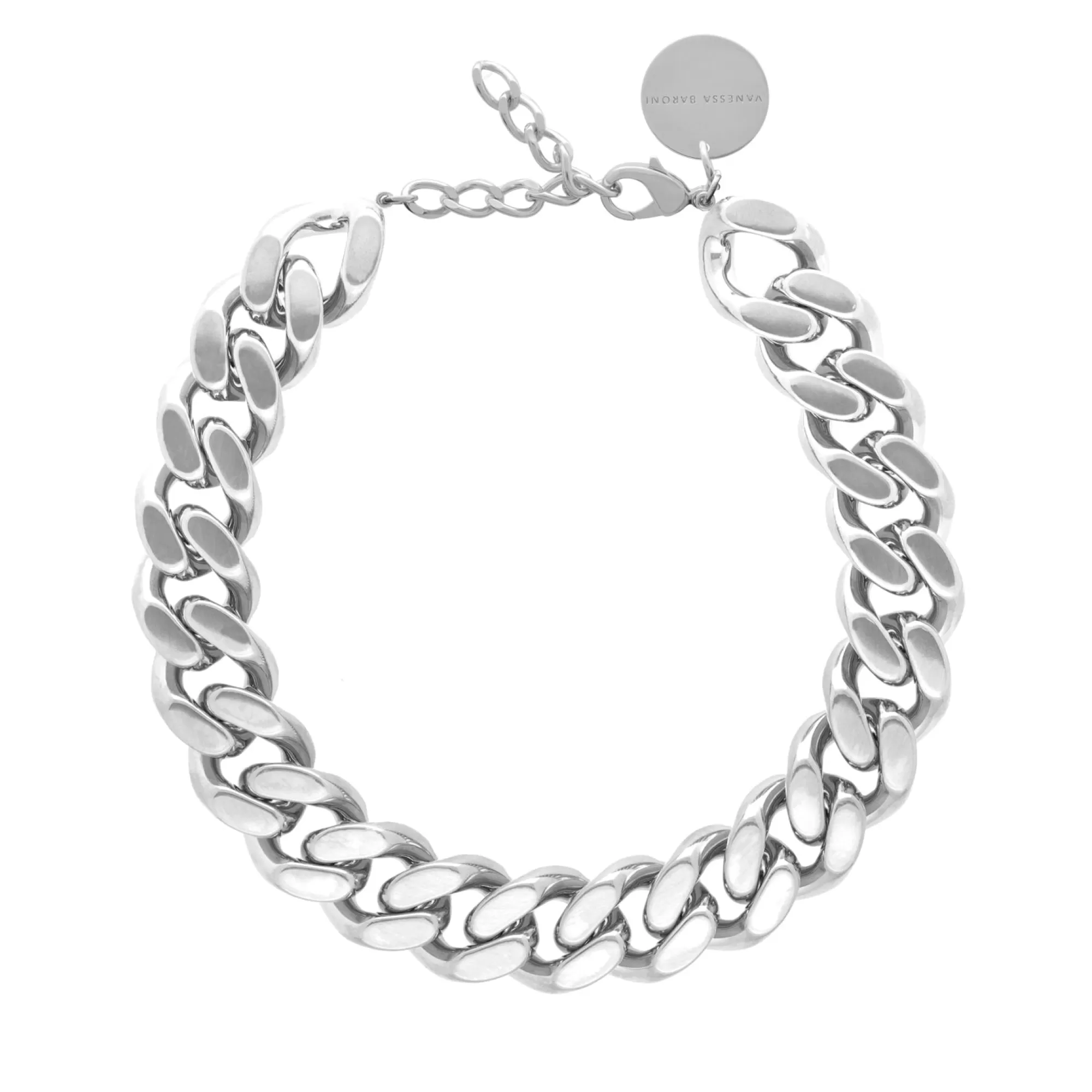 Hot Vanessa Baroni Flat Chain Necklace Silver