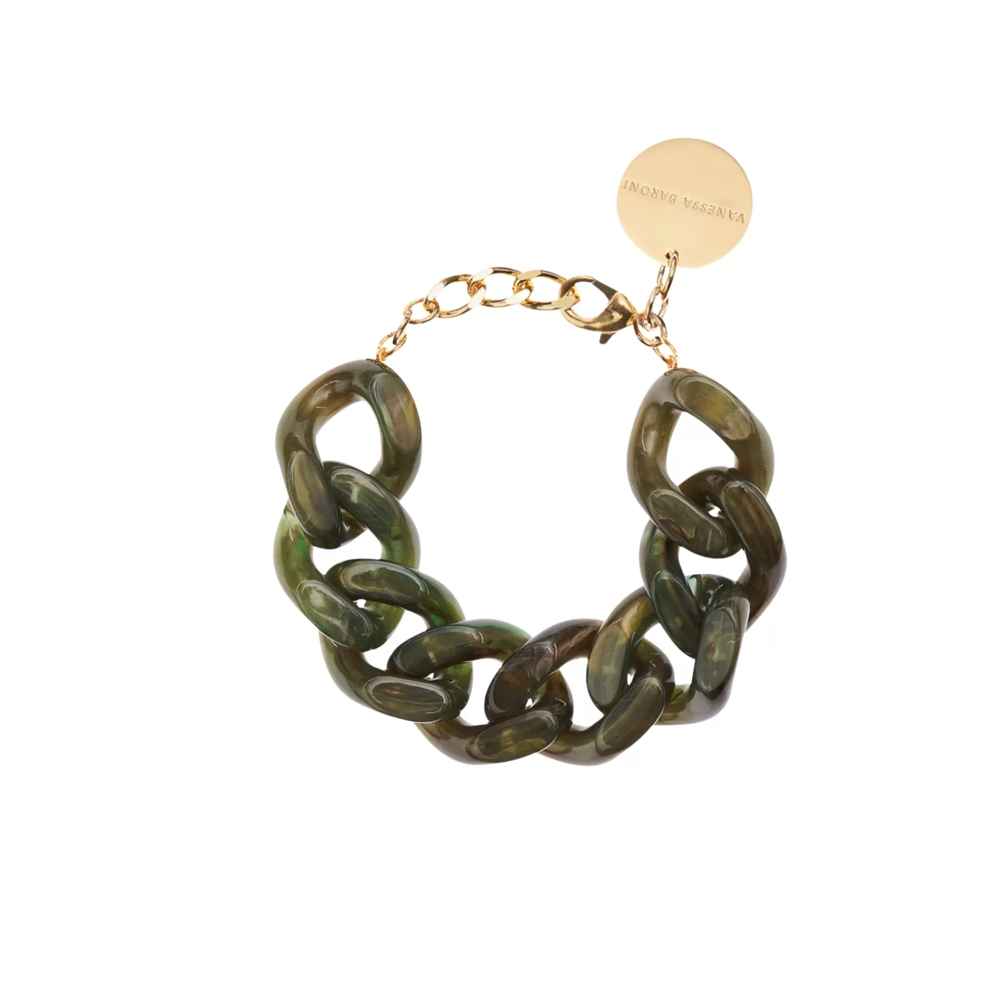 New Vanessa Baroni Great Bracelet Olive Marble