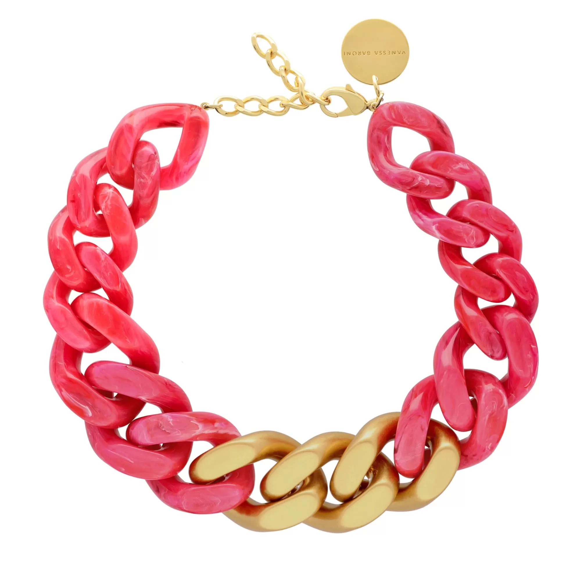 Cheap Vanessa Baroni Great Necklace With Gold - Pink Marble