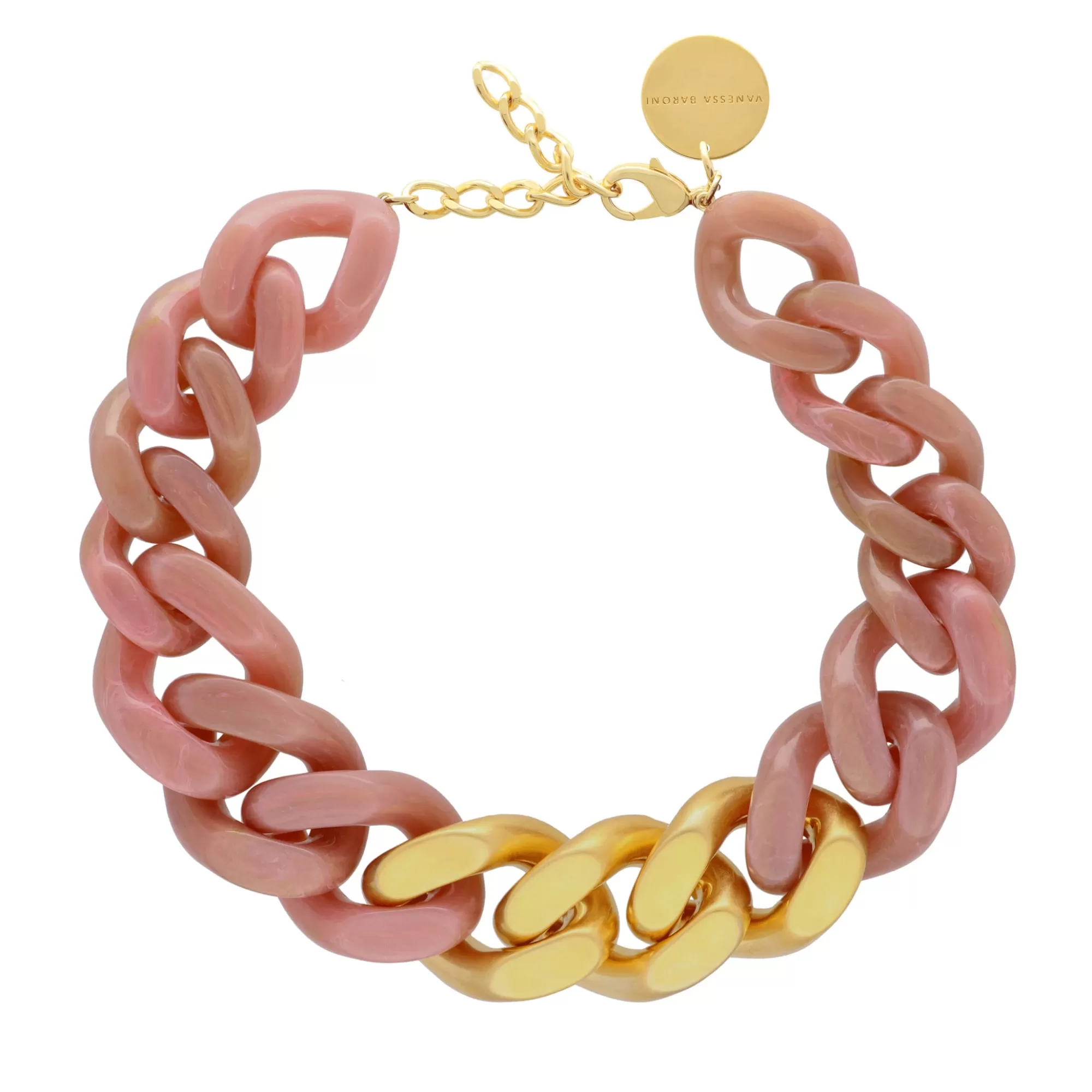 Cheap Vanessa Baroni Great Necklace With Gold - Rose Marble