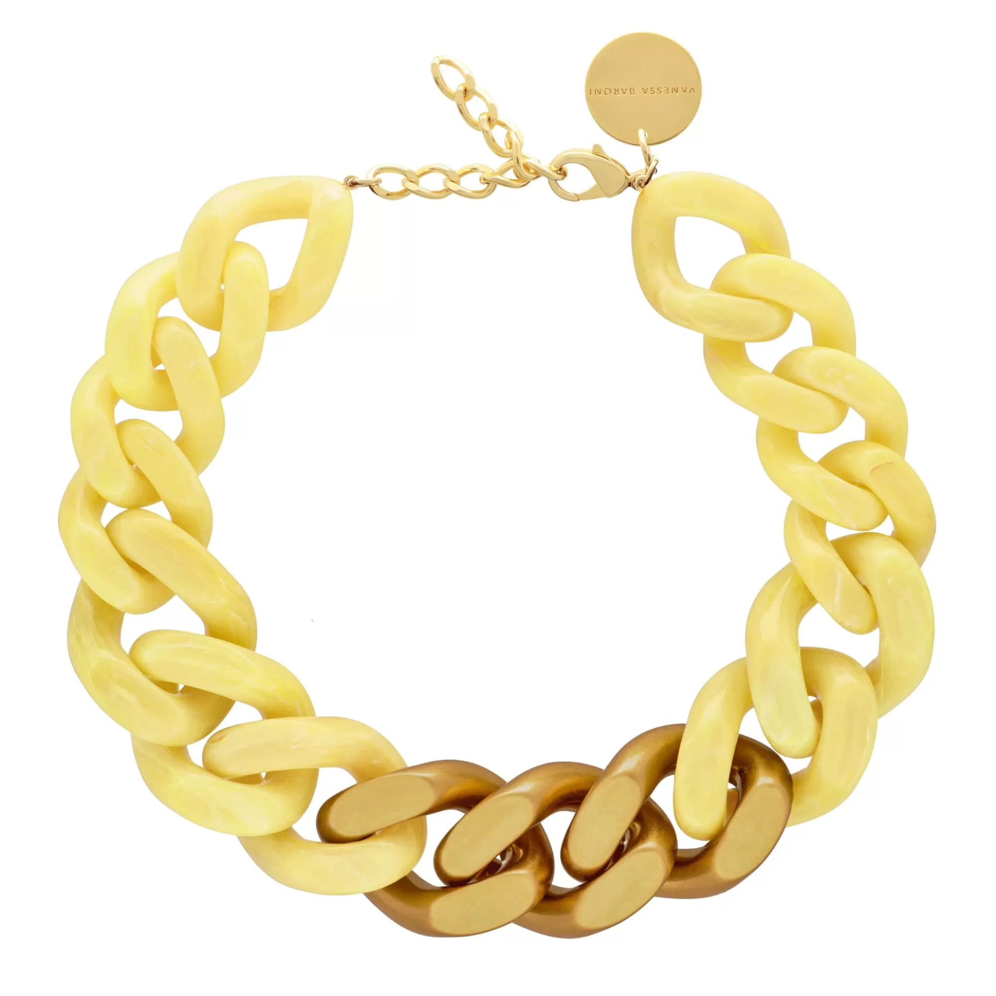 Best Sale Vanessa Baroni Great Necklace With Gold - Yellow Marble