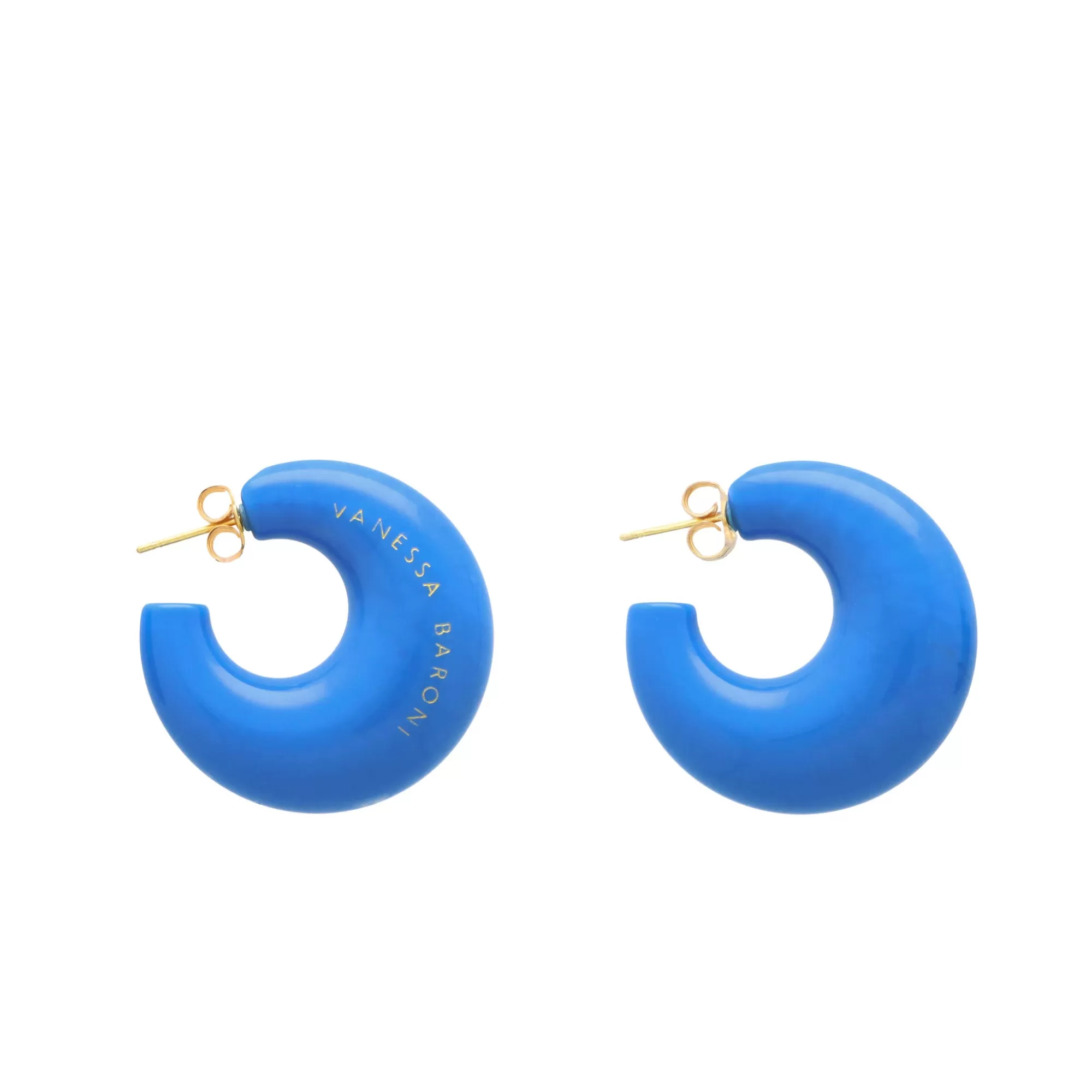 Shop Vanessa Baroni Moon Earring Blue