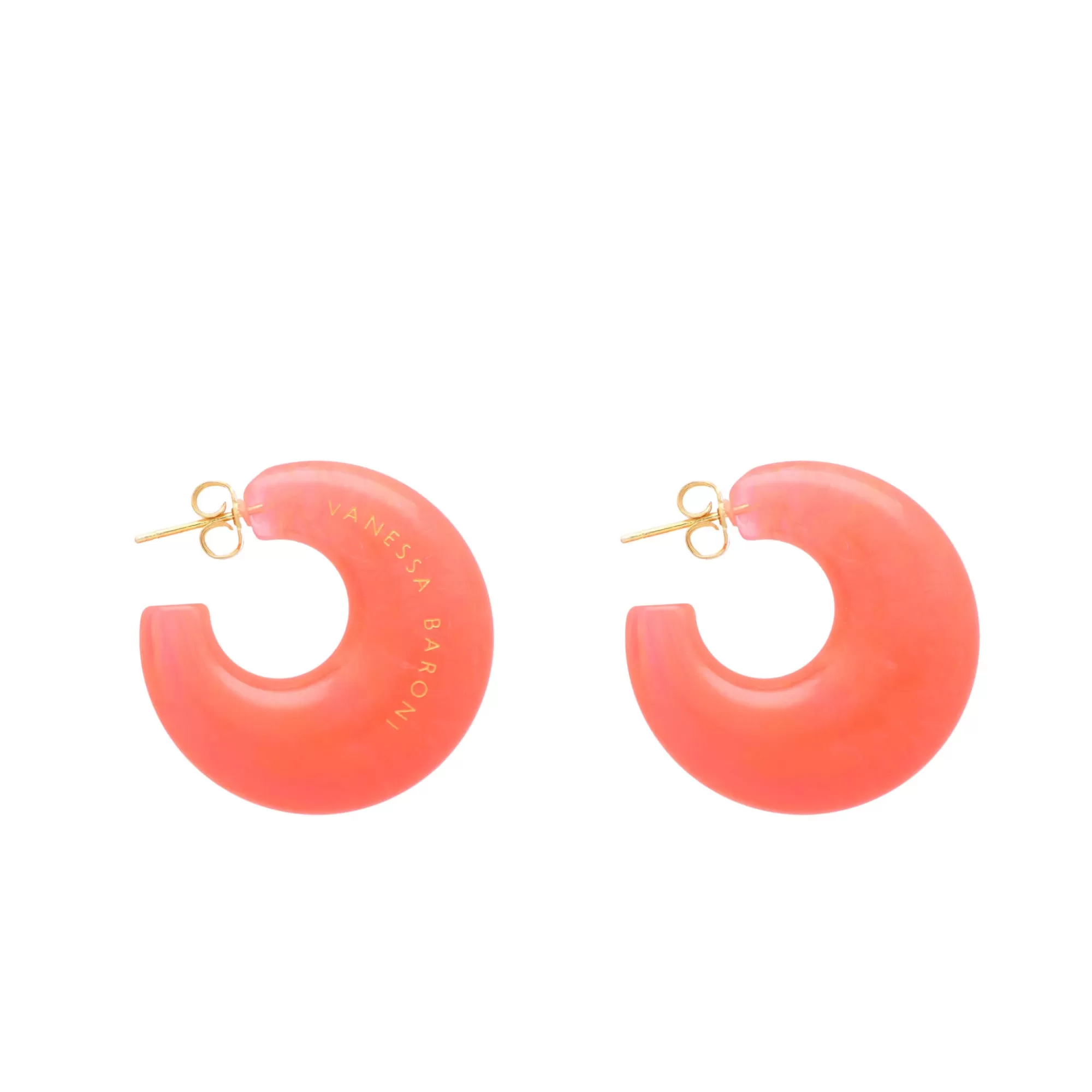 Hot Vanessa Baroni Moon Earring Campari Orange