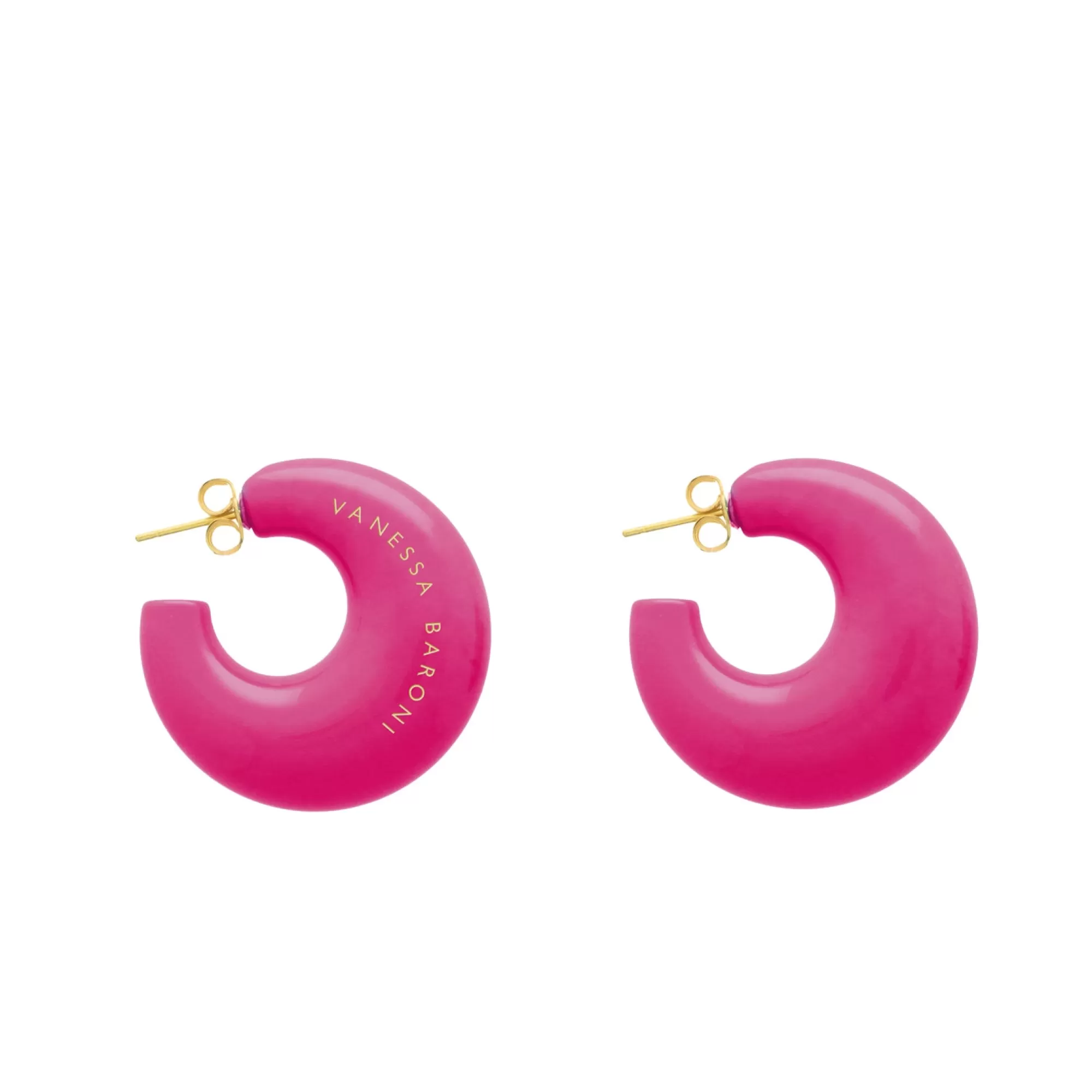 Online Vanessa Baroni Moon Earring Fuchsia