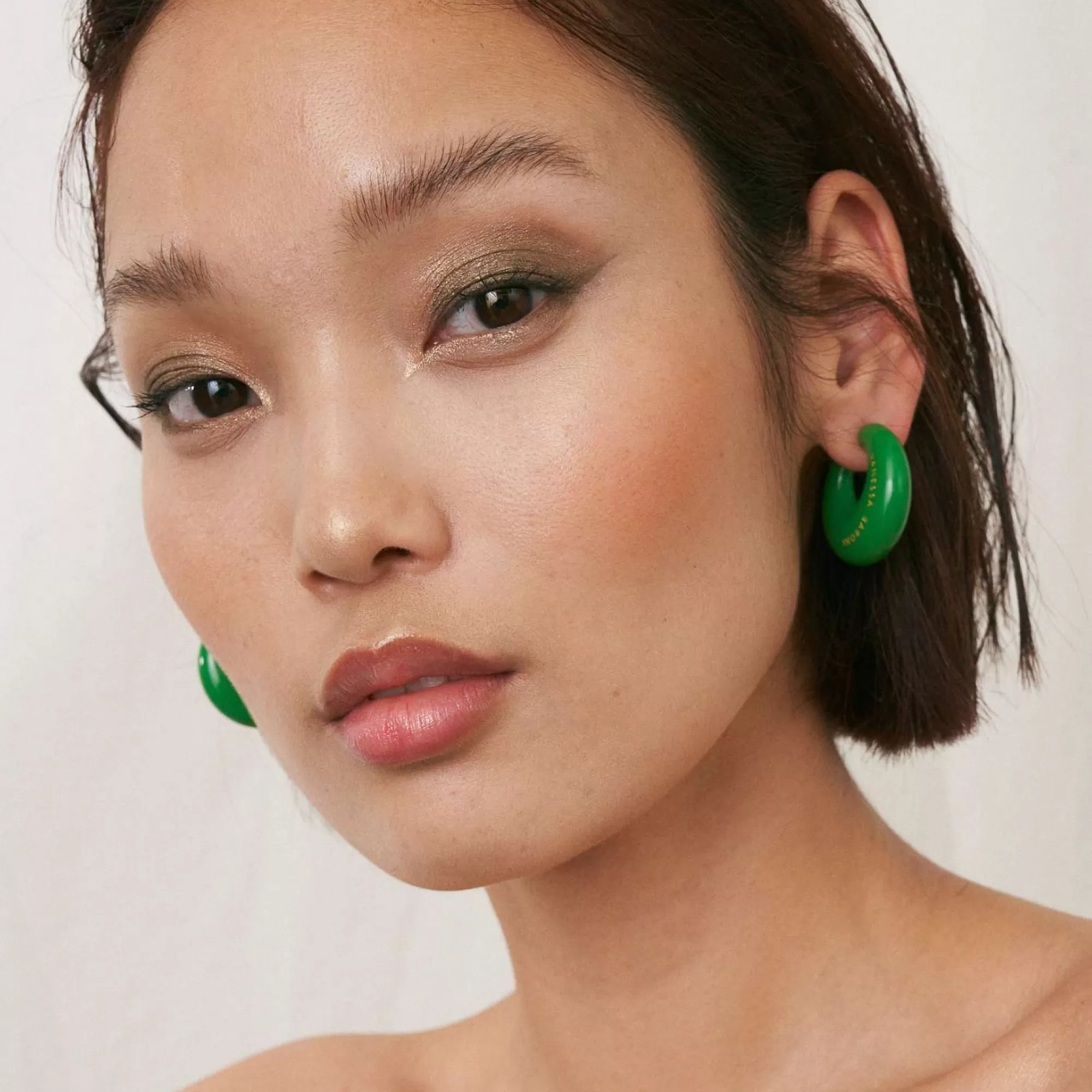 Cheap Vanessa Baroni Moon Earring Green