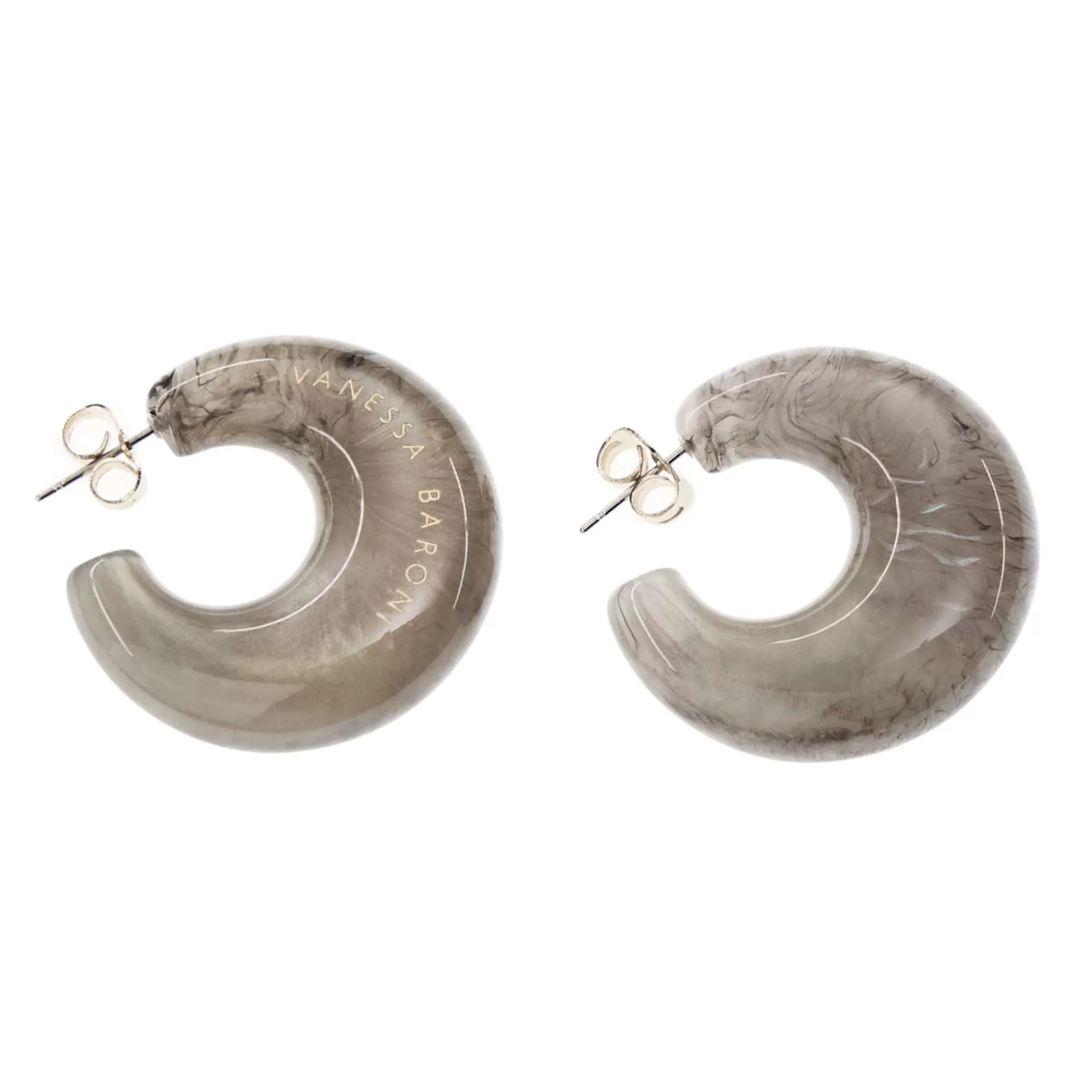 Clearance Vanessa Baroni Moon Earring Grey Marble