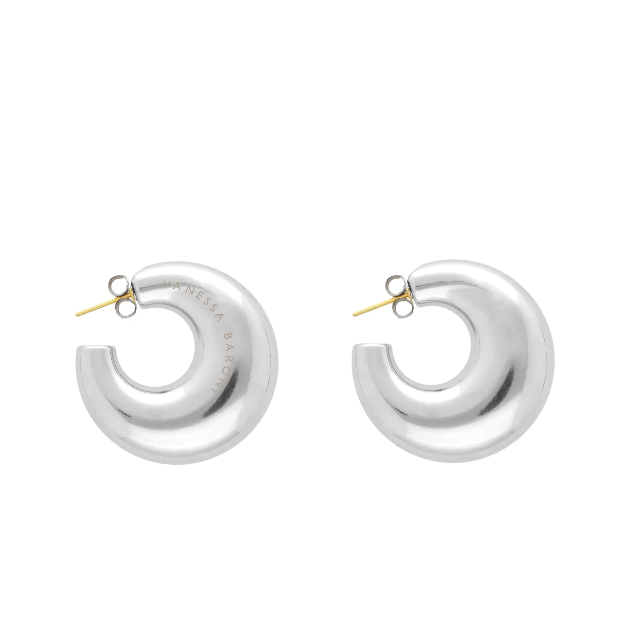 Shop Vanessa Baroni Moon Earring Silver