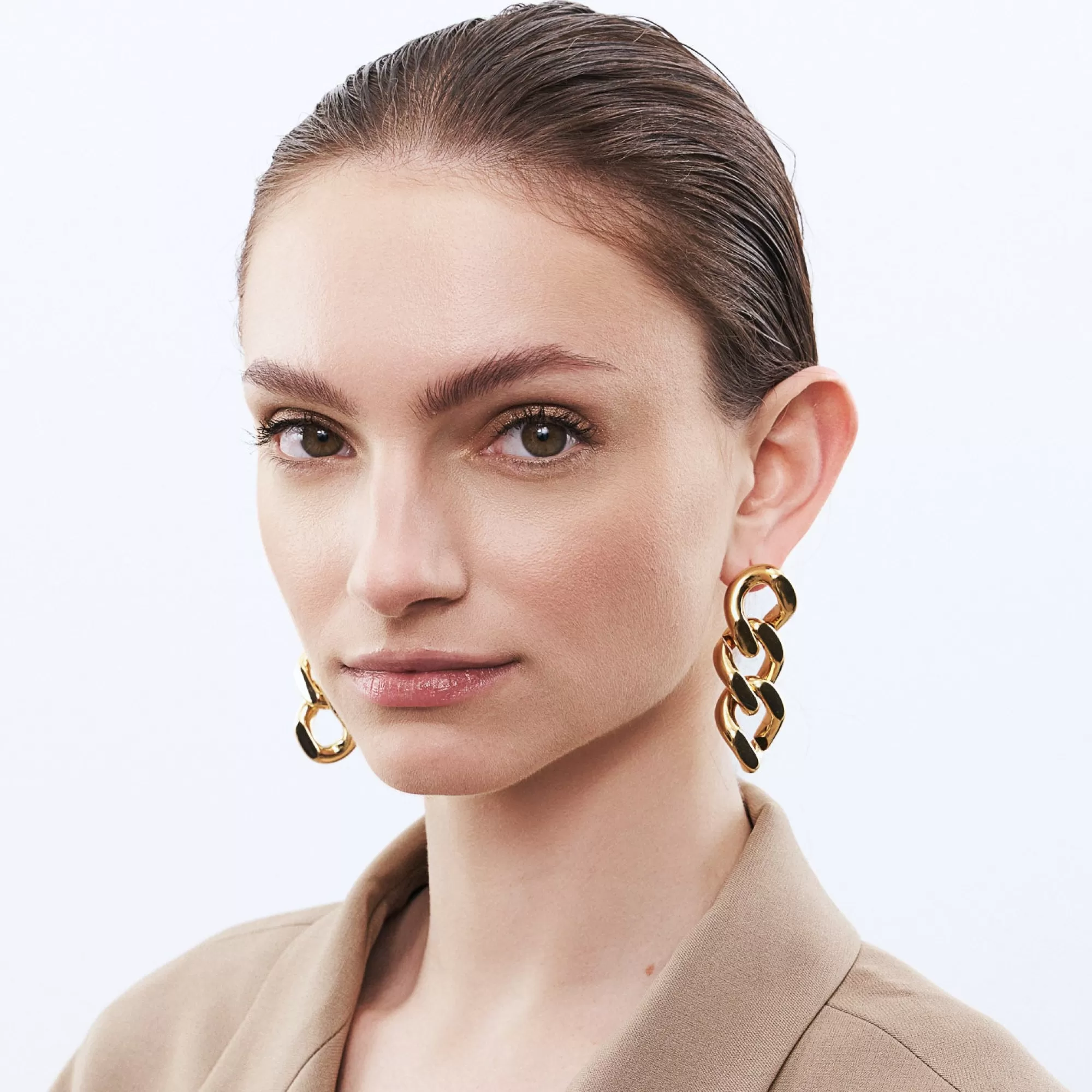 Clearance Vanessa Baroni New Flat Chain Earring Gold