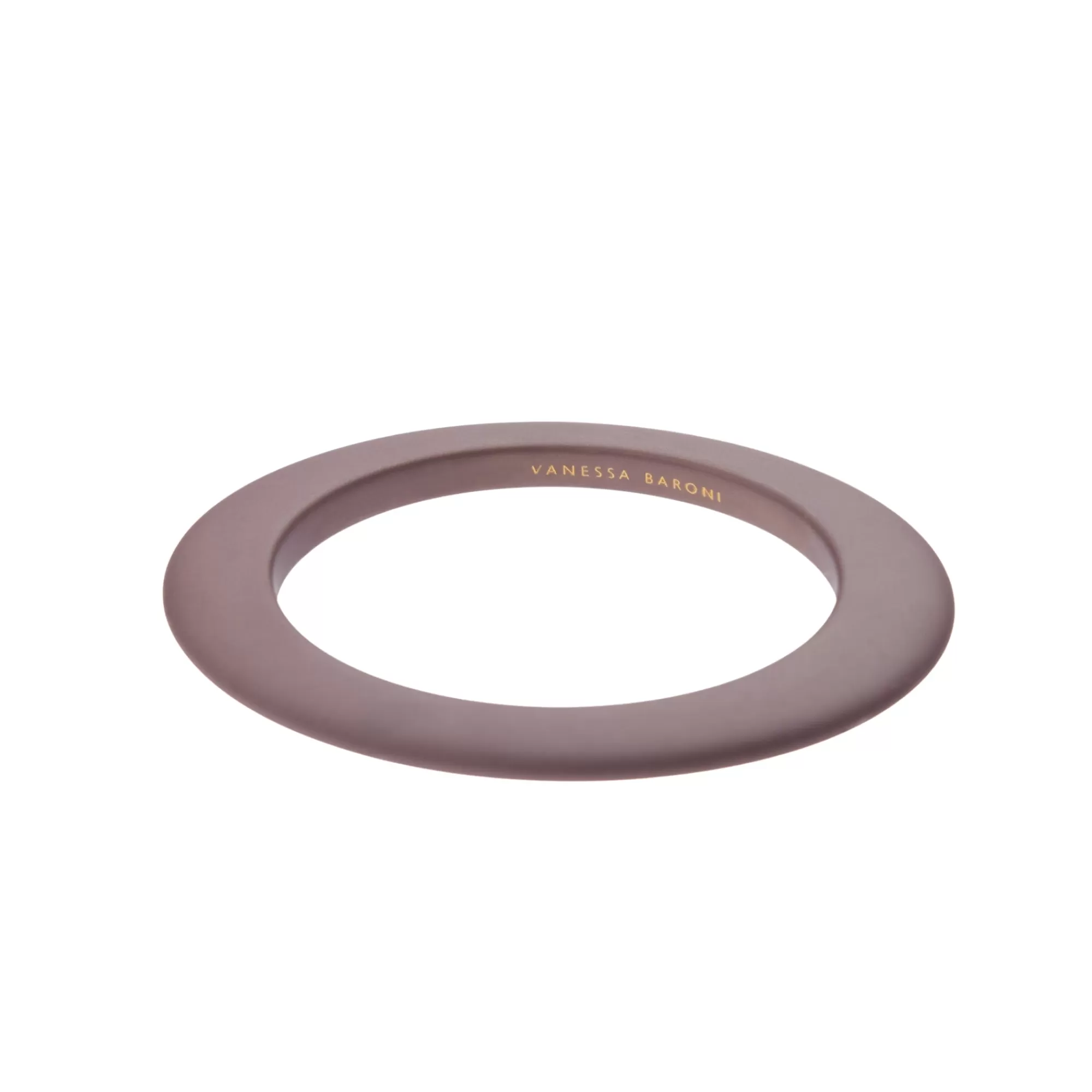 Shop Vanessa Baroni Oval Bangle Matt Taupe