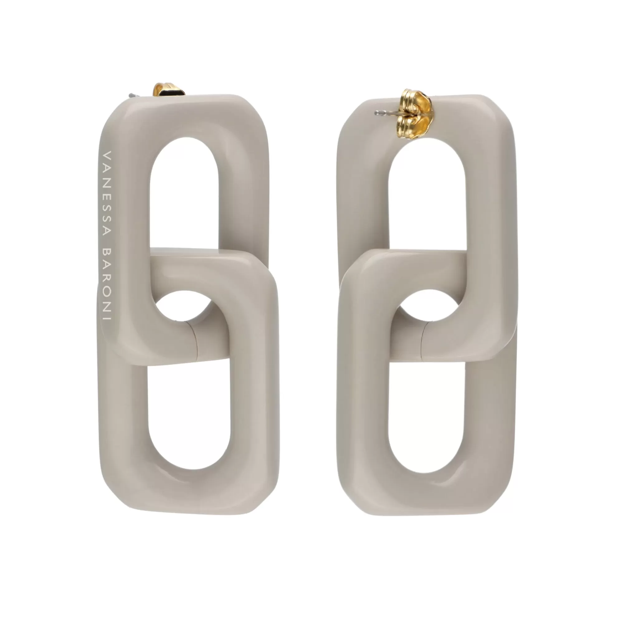 Discount Vanessa Baroni Squared Double Earring Small Grey