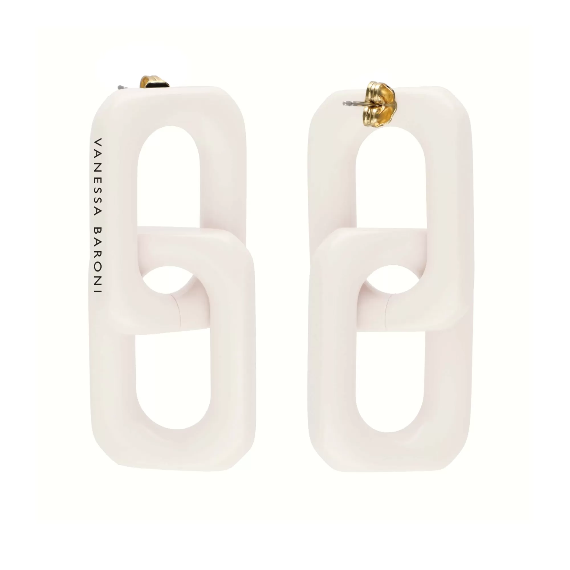 Hot Vanessa Baroni Squared Double Earring Small Off-White