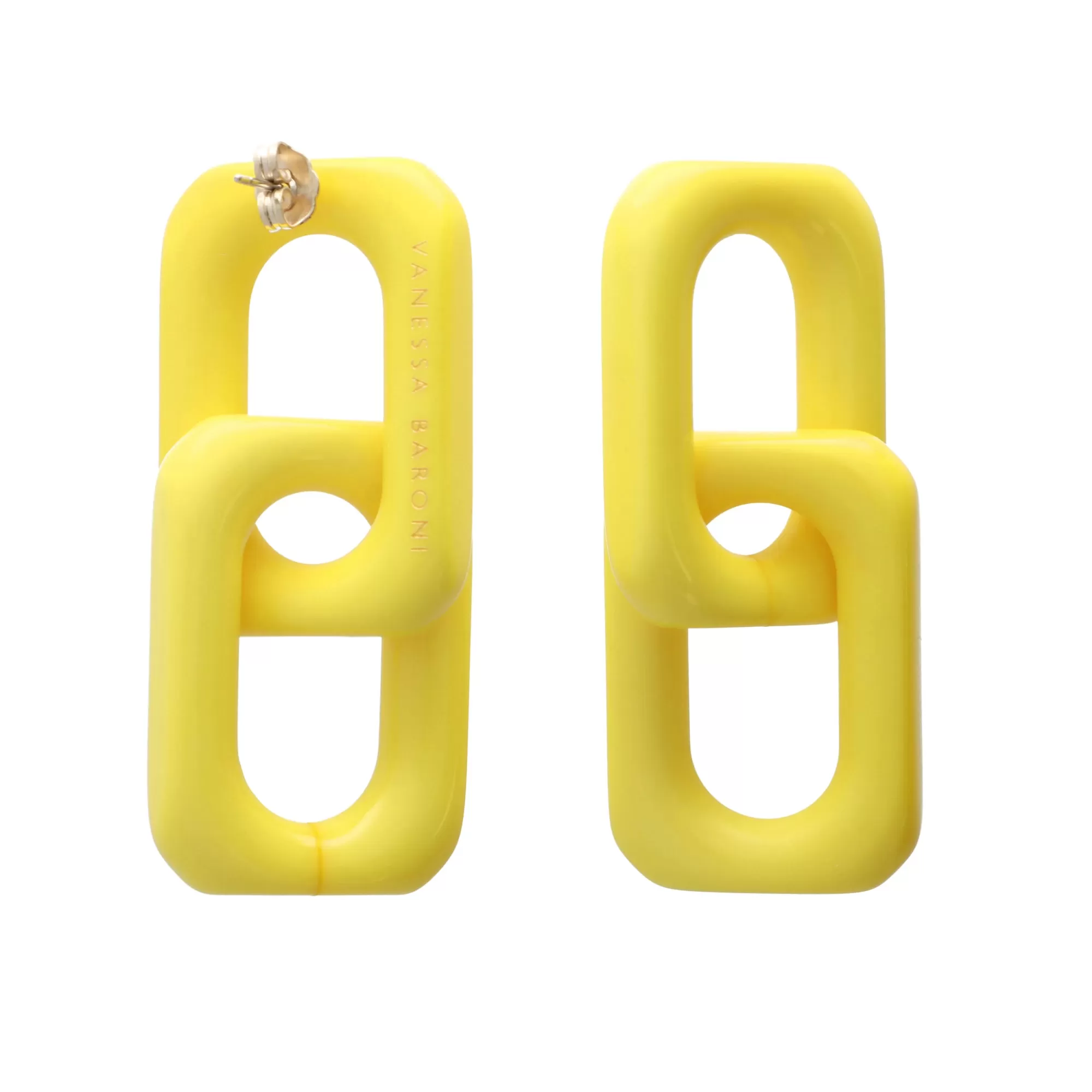 Store Vanessa Baroni Squared Double Earring Small Yellow