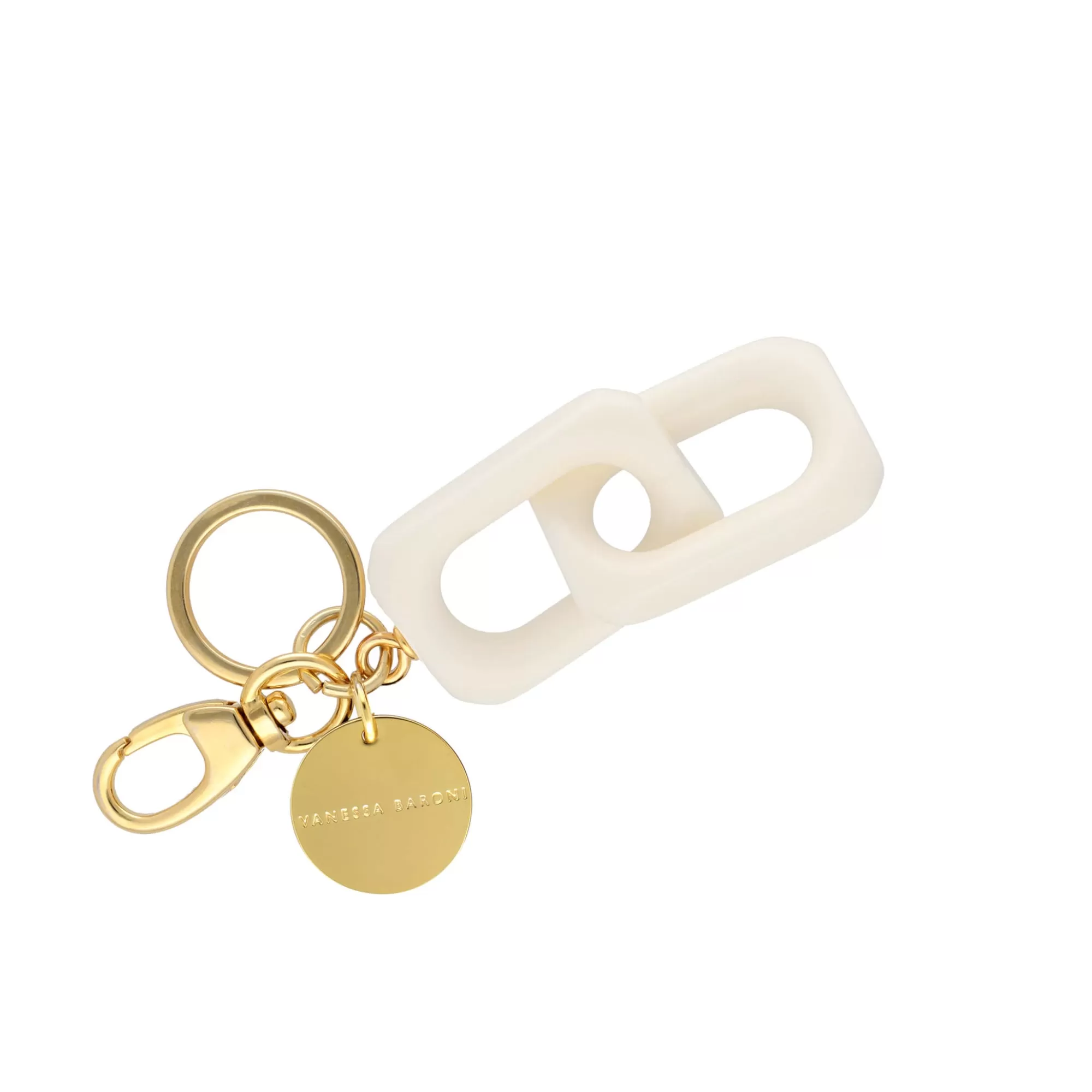 Outlet Vanessa Baroni Squared Key Ring Off-White