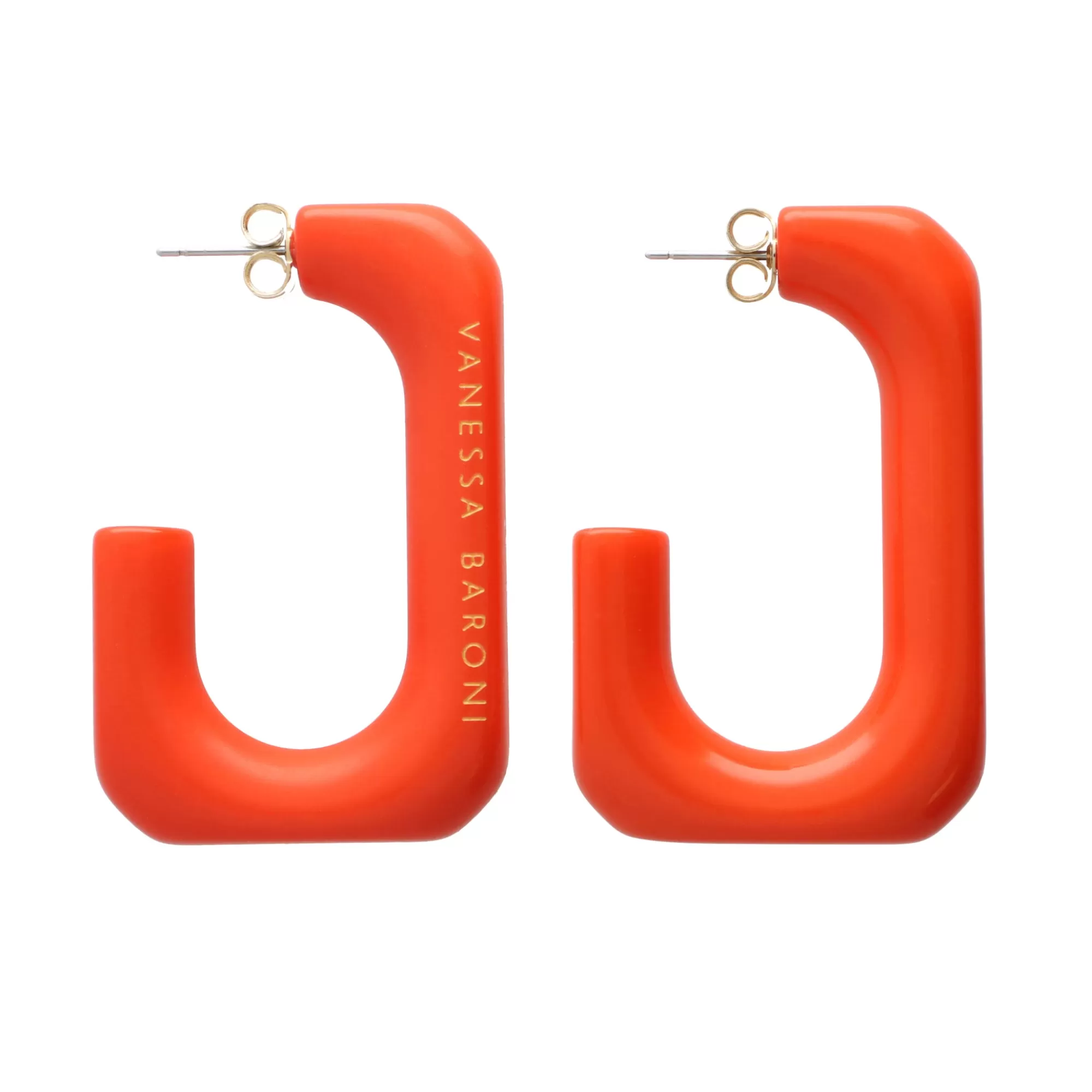 Store Vanessa Baroni Squared Single Earring Large Orange