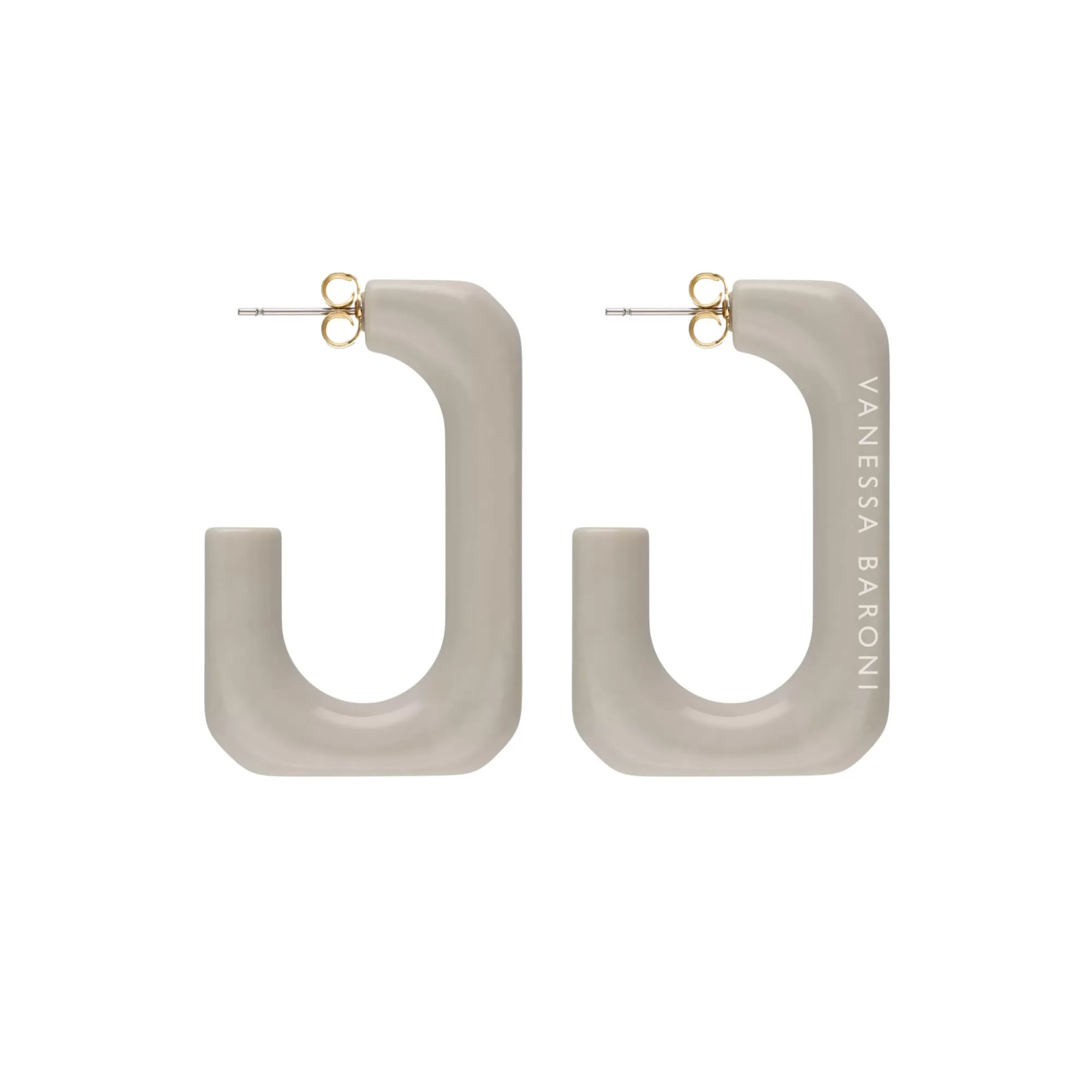 Shop Vanessa Baroni Squared Single Earring Small Grey