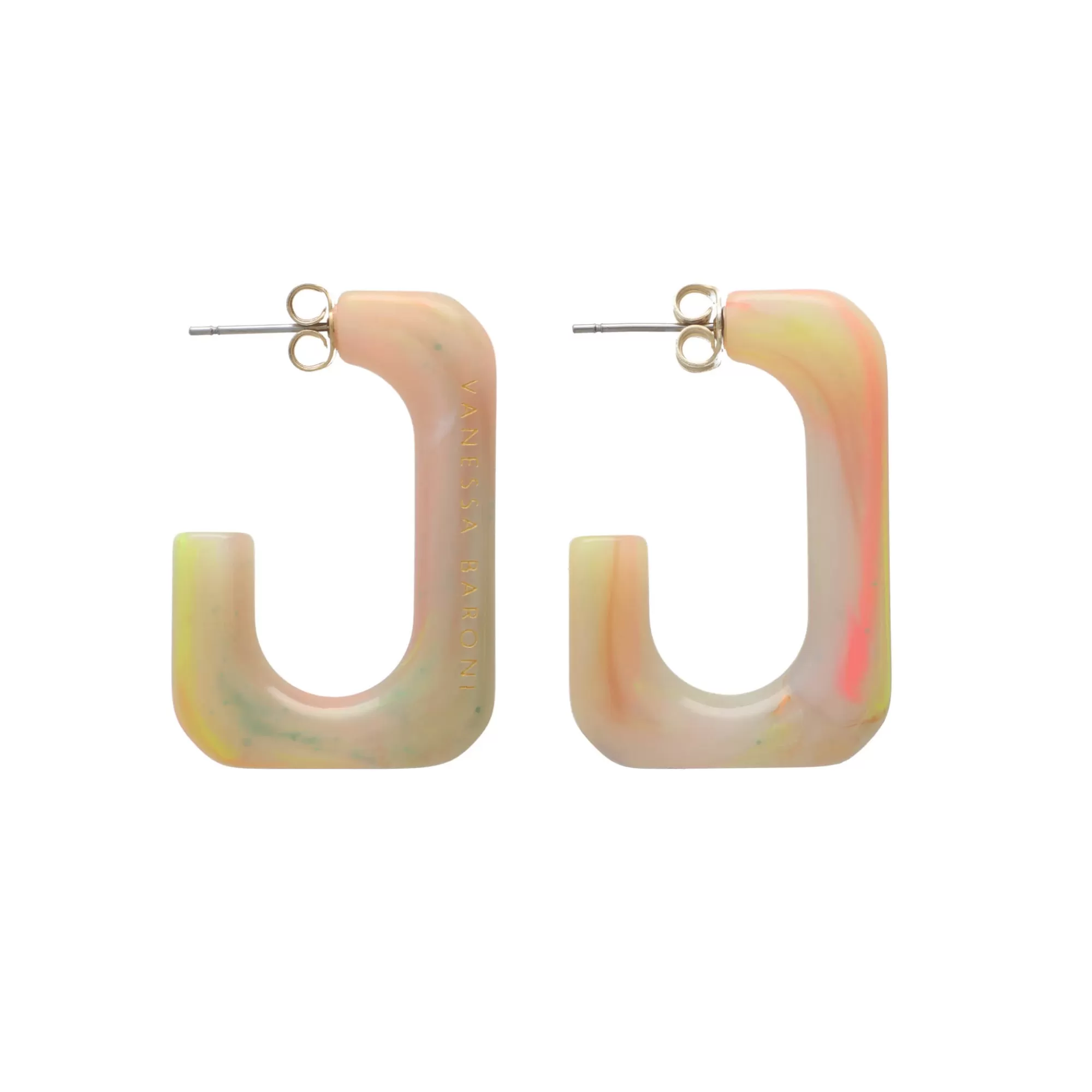 Store Vanessa Baroni Squared Single Earring Small Neon Rainbow