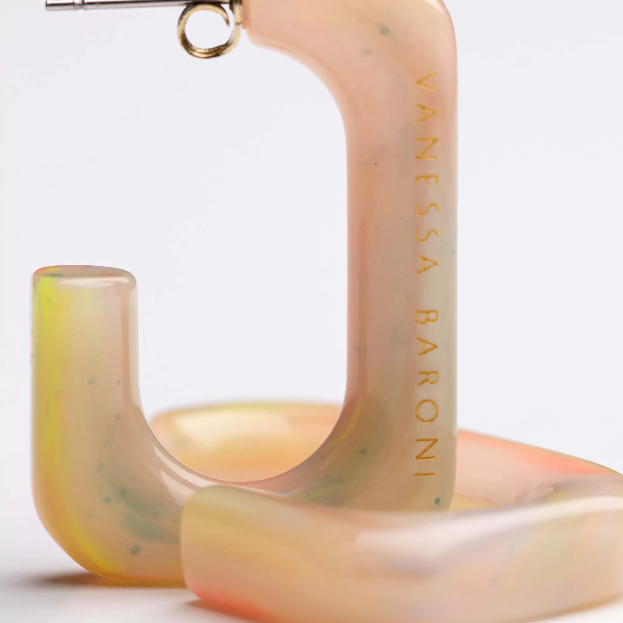 Store Vanessa Baroni Squared Single Earring Small Neon Rainbow