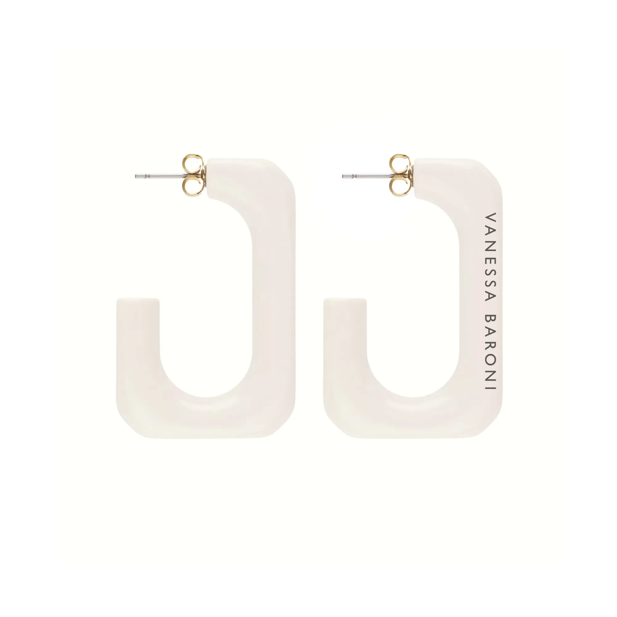 Cheap Vanessa Baroni Squared Single Earring Small Off-White