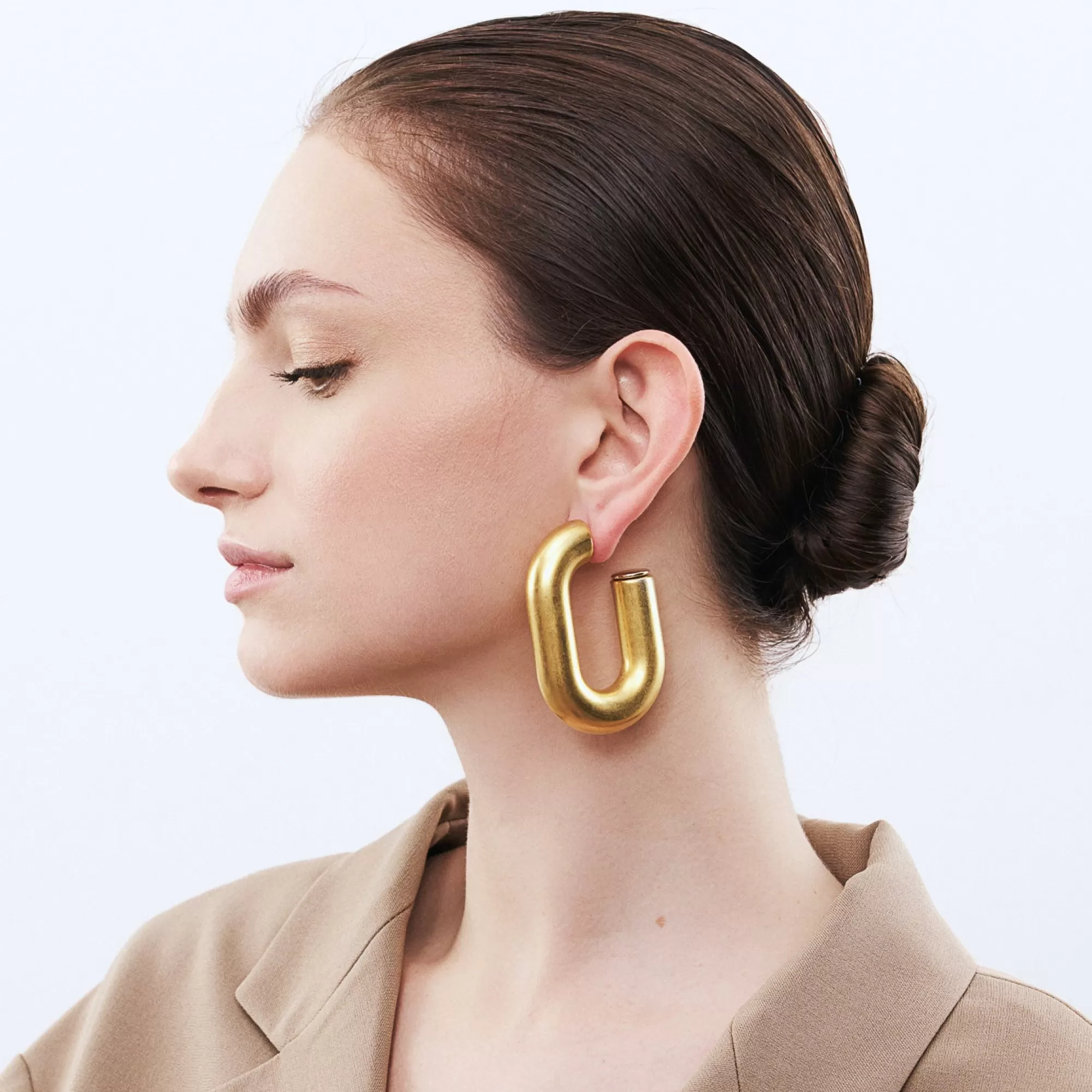 Hot Vanessa Baroni Tube Earring Gold Vintage