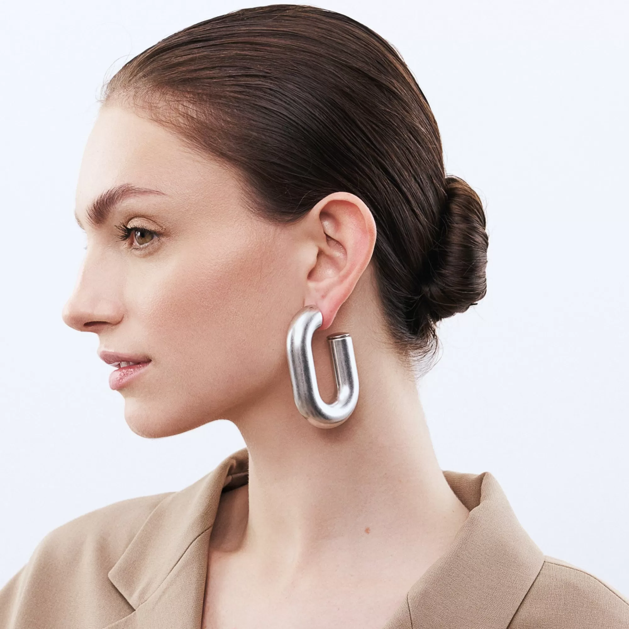 Hot Vanessa Baroni Tube Earring Silver Vintage